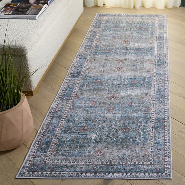 Safavieh Arizona 2'-6" x 8'-0" Rug in Teal / Beige