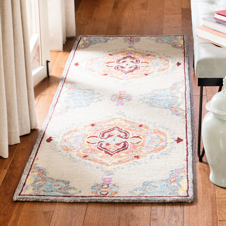 Safavieh Micro-Loop 2'-3" x 7'-0" Rug in Beige / Orange