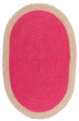Safavieh Natural Fiber 5'-0" x 8'-0" Rug in Fuchsia / Natural