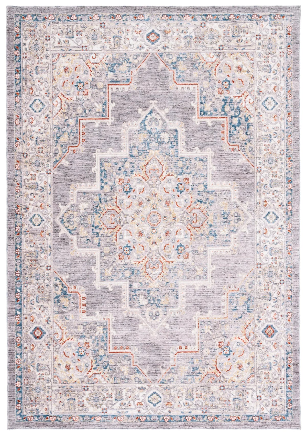 Safavieh Olympia 4'-0" x 6'-0" Rug in Dark Grey / Beige