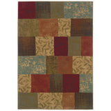 Oriental Weavers Sphinx Hudson 030c1 Green / Red Rugs - main flat