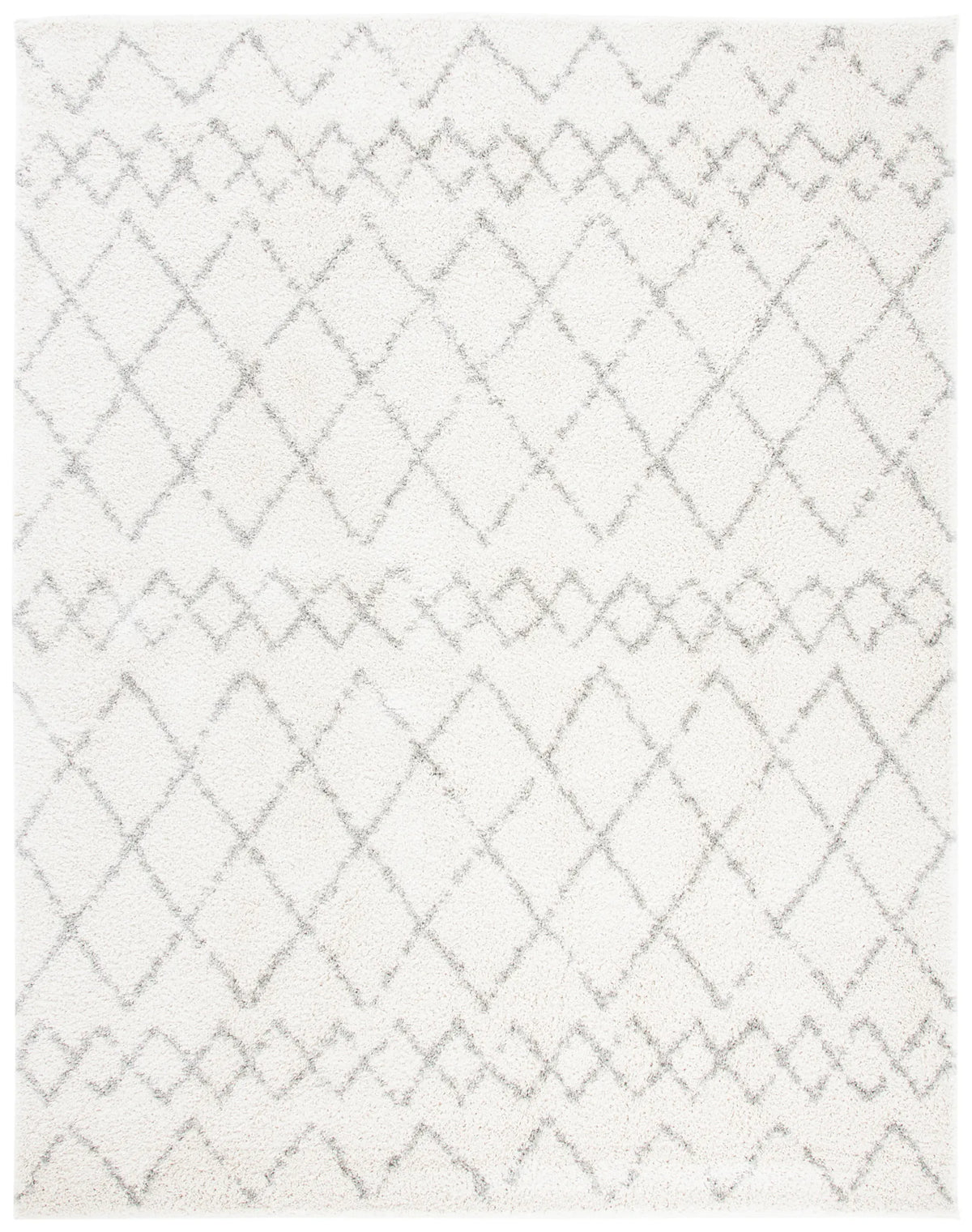 Safavieh Berber Shag 10'-0" x 14'-0" Rug in Cream / Light Grey