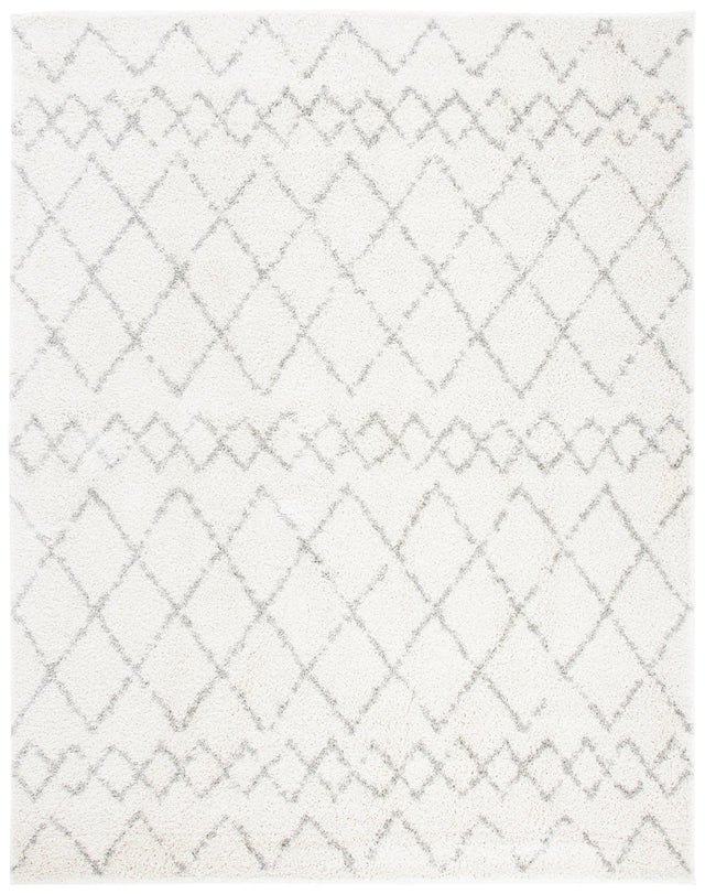 Safavieh Berber Shag 10'-0" x 14'-0" Rug in Cream / Light Grey