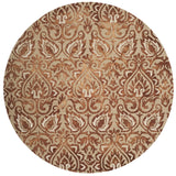 Safavieh Dip Dye 7'-0" x 7'-0" Rug in Copper / Beige