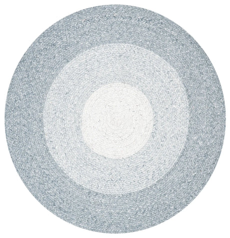 Safavieh Braided 3'-0" x 3'-0" Rug in Grey / Ivory