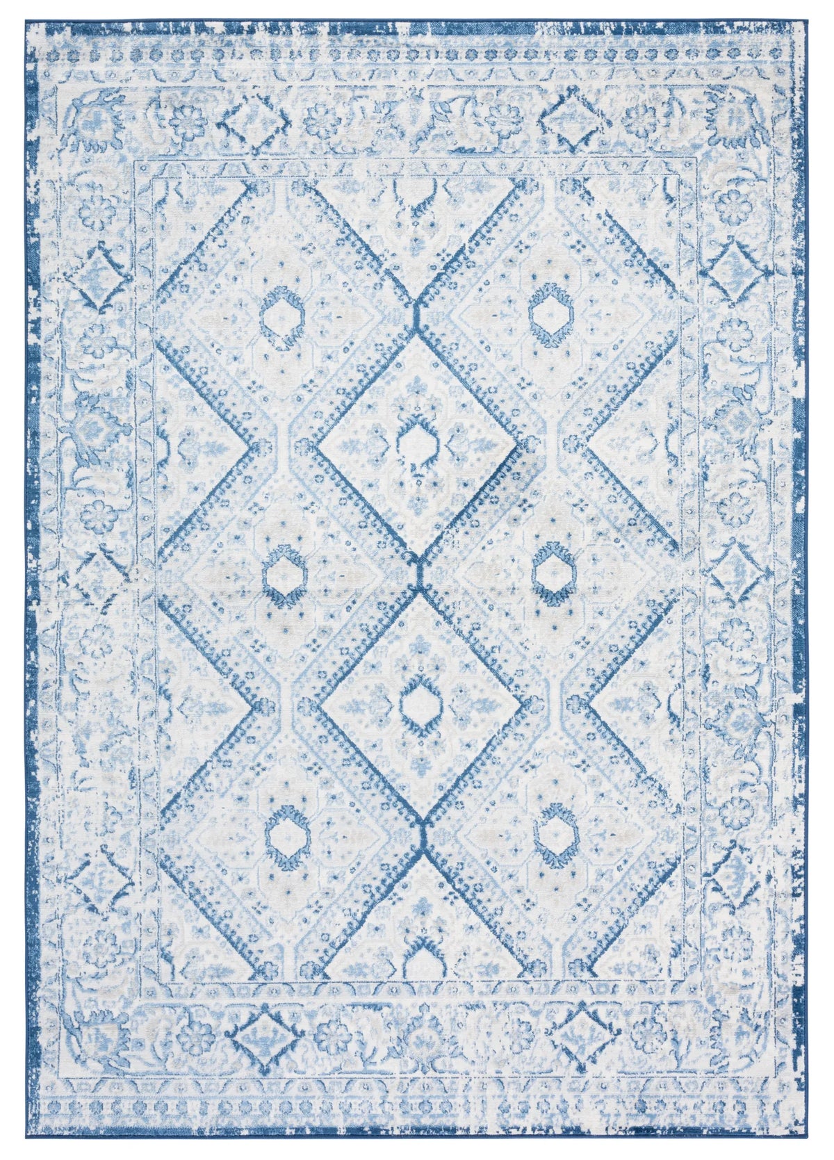 Safavieh Brentwood 4'-0" x 6'-0" Rug in Blue / Ivory