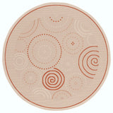 Safavieh Courtyard 5'-3" x 5'-3" Rug in Natural / Terra
