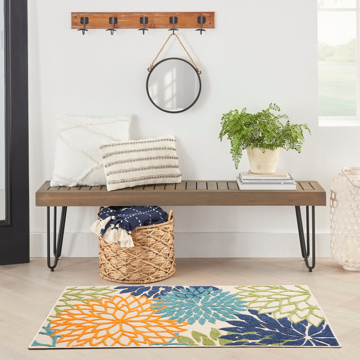 Nourison Aloha ALH05 Machine Made Multicolor Rug