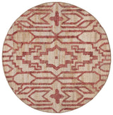 Safavieh Natural Fiber 6'-0" x 6'-0" Rug in Natural / Red