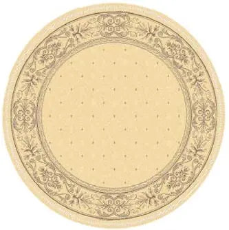 Safavieh Courtyard 5'-3" x 5'-3" Rug in Natural / Brown