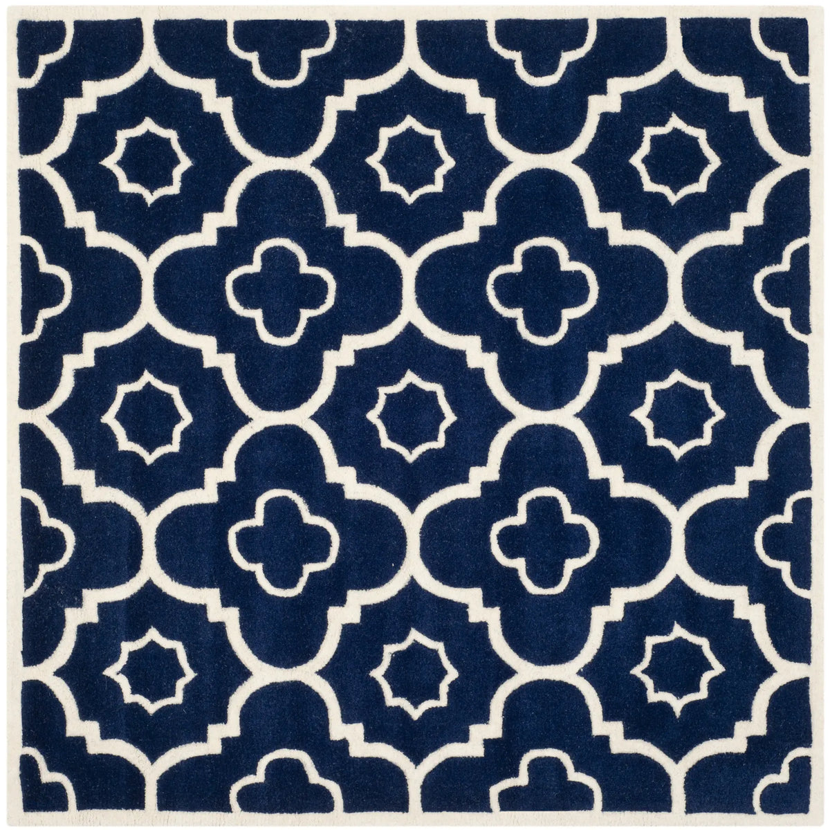 Safavieh Chatham 5'-0" x 5'-0" Rug in Dark Blue / Ivory