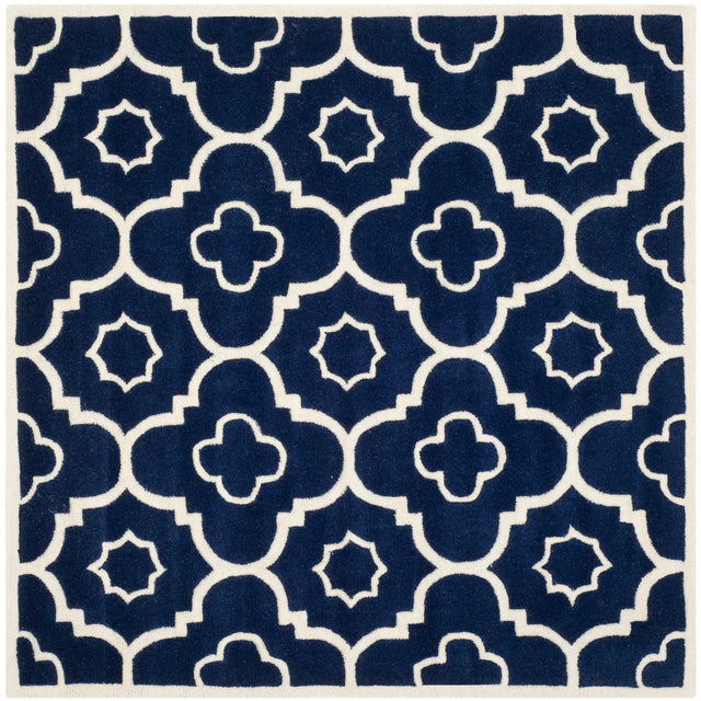 Safavieh Chatham 5'-0" x 5'-0" Rug in Dark Blue / Ivory