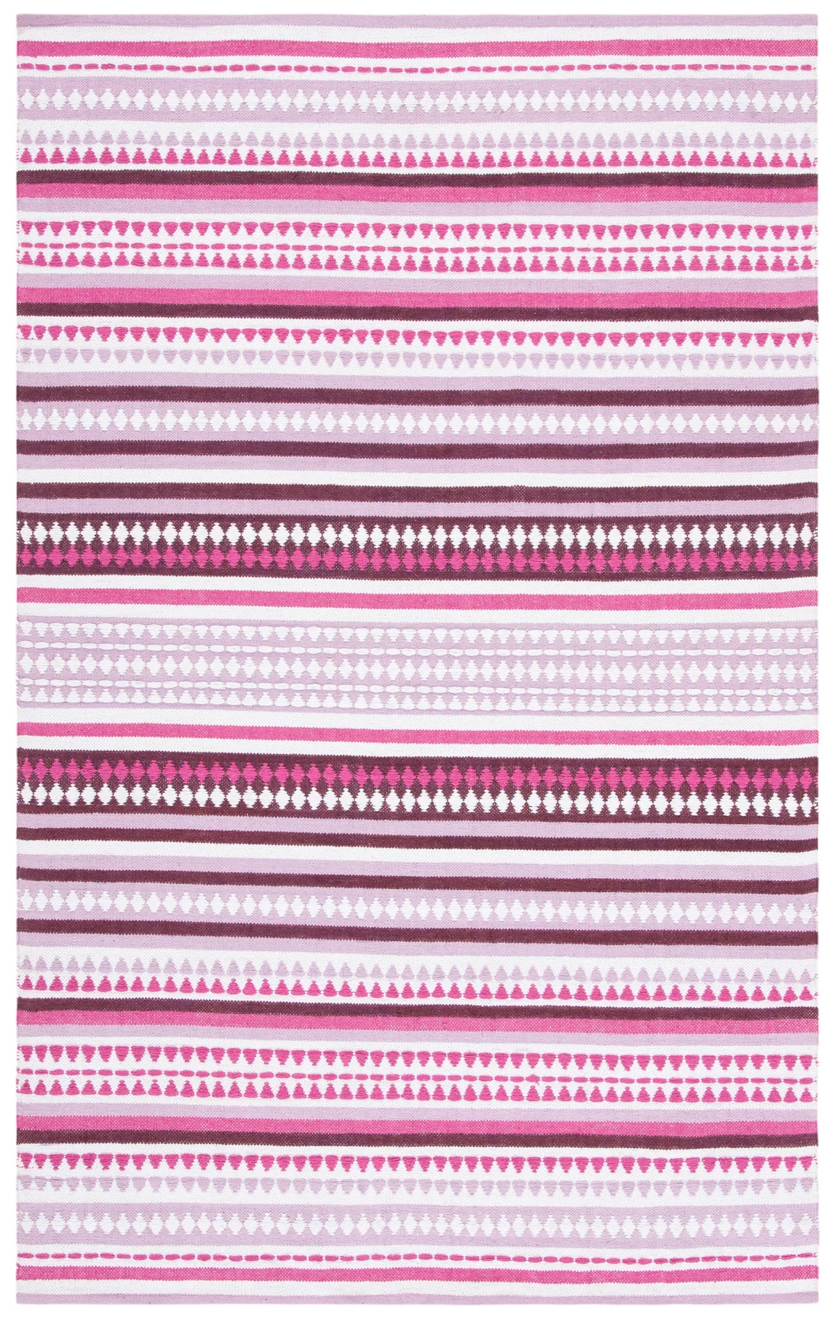 Safavieh Montauk 4'-0" x 6'-0" Rug in Pink / Ivory