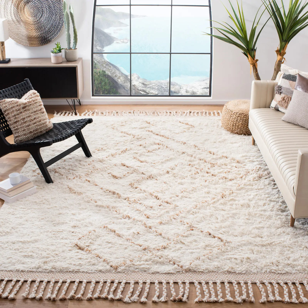 Safavieh Casablanca 8'-0" x 10'-0" Rug in Rust / Ivory