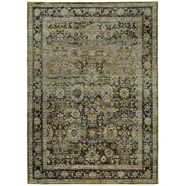 Oriental Weavers Sphinx Andorra 7125C Green/Brown Rugs - main flat