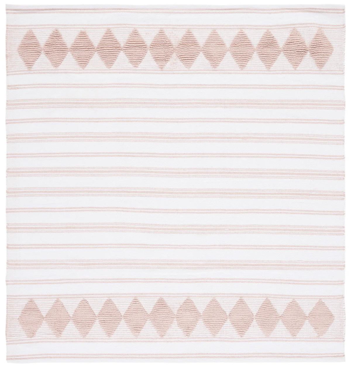 Safavieh Montauk 6'-0" x 6'-0" Rug in Pink / Ivory