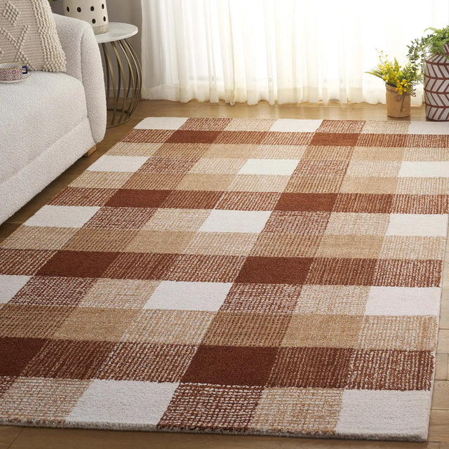 Safavieh Genre 4'-0" x 6'-0" Rug in Ivory / Rust