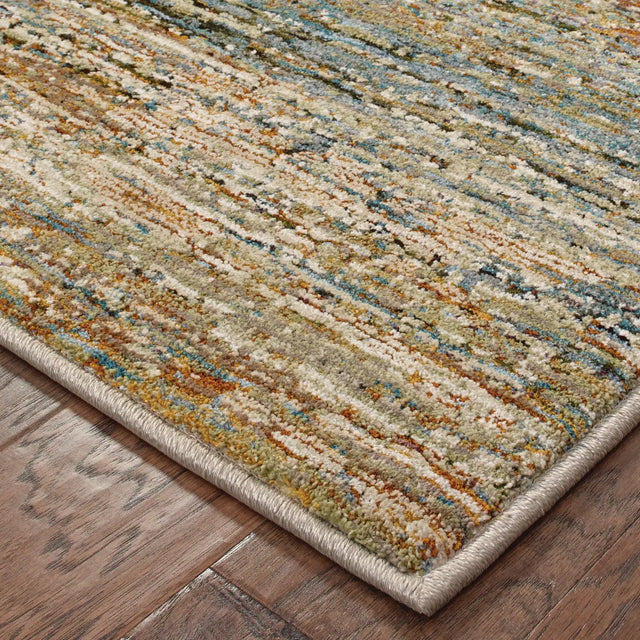 Oriental Weavers Sphinx Atlas 8037J Gold/Green Rugs - corner detail