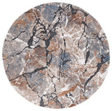 Safavieh Cyrus Shag 6'-7" x 6'-7" Rug in Grey / Rust