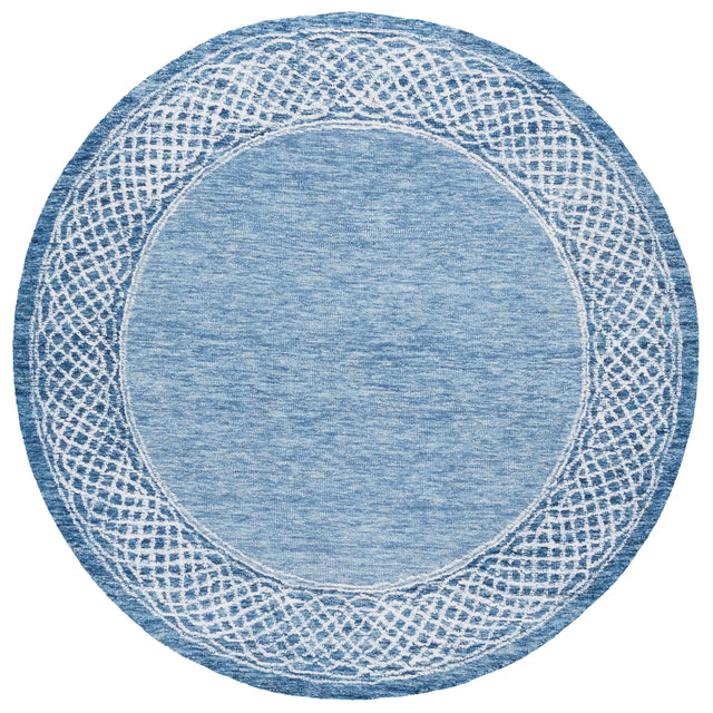 Safavieh Ebony 6'-0" x 6'-0" Rug in Blue / Ivory
