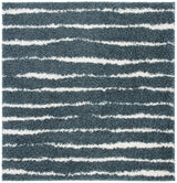 Safavieh Venus Shag 600 6'-7" x 6'-7" Rug in Dark Grey / Ivory
