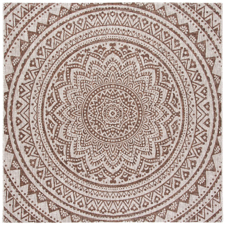Safavieh Courtyard 6'-7" x 6'-7" Rug in Light Beige / Light Brown