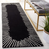 Safavieh Fifth Avenue 2'-3" x 11'-0" Rug in Black / Ivory