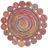 Safavieh Cape Cod 5'-0" x 5'-0" Rug in Red / Multi