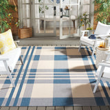 Safavieh Courtyard 10'-0" x 14'-0" Rug in Beige / Blue