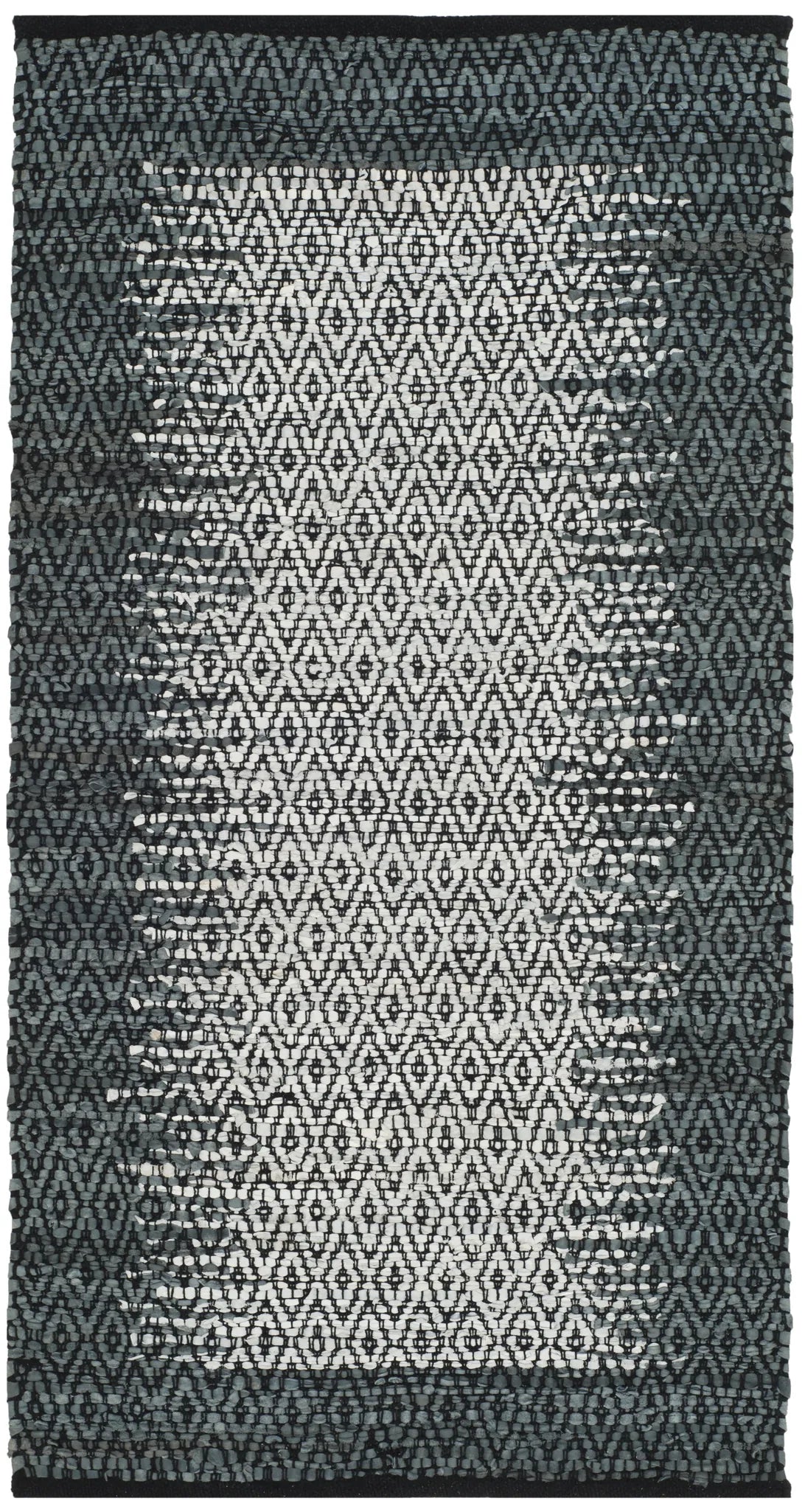 Safavieh Vintage Leather 2'-0" x 3'-0" Rug in Light Grey / Charcoal