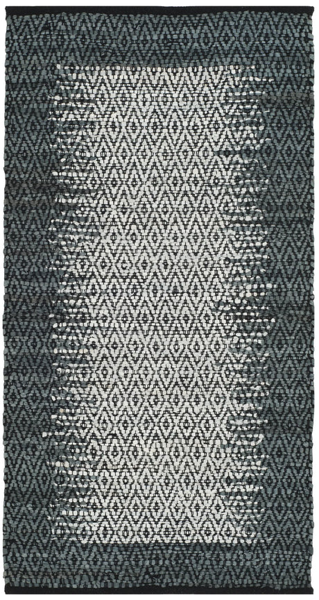 Safavieh Vintage Leather 2'-0" x 3'-0" Rug in Light Grey / Charcoal