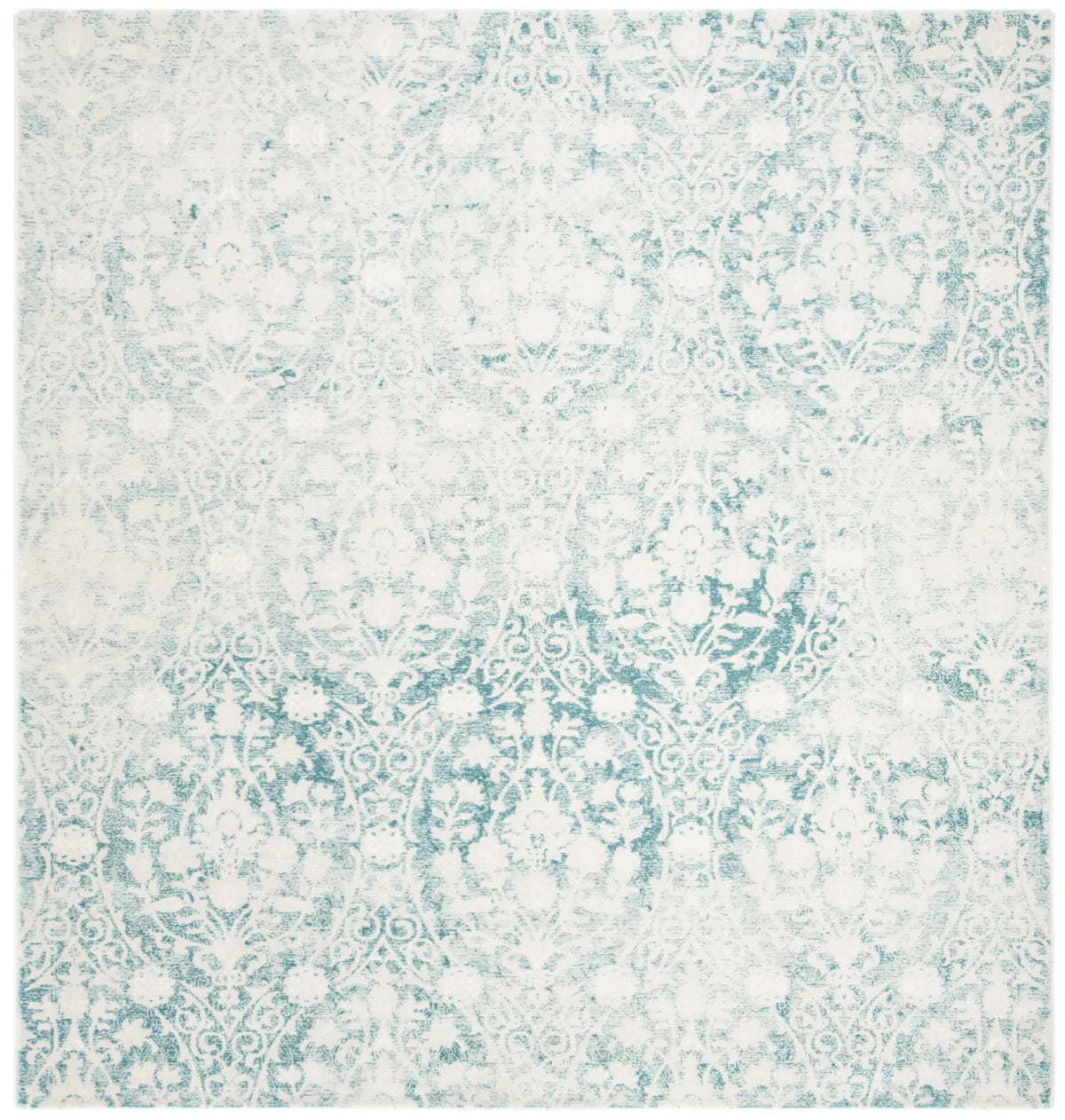 Safavieh Passion 6'-7" x 6'-7" Rug in Turquoise / Ivory