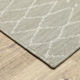 Oriental Weavers Sphinx Portofino 670H4 Grey/ Ivory Rugs - corner detail