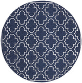 Safavieh Dhurries 7'-0" x 7'-0" Rug in Navy / Ivory