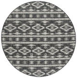 Safavieh Courtyard 5'-3" x 5'-3" Rug in Black / Grey