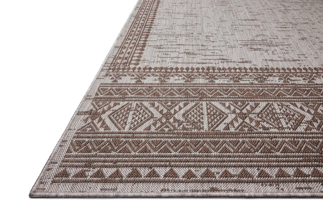 Loloi Easton ESN-01 Coffee / Dove Rug - rug corner