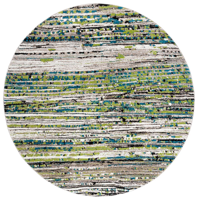 Safavieh Porcello 6'-7" x 6'-7" Rug in Cream / Green