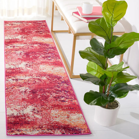 Safavieh Madison 2'-0" x 8'-0" Rug in Red / Ivory