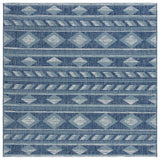 Safavieh Courtyard 6'-7" x 6'-7" Rug in Navy / Aqua