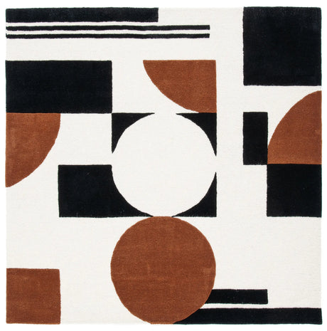 Safavieh Rodeo Drive 6'-0" x 6'-0" Rug in Ivory / Black