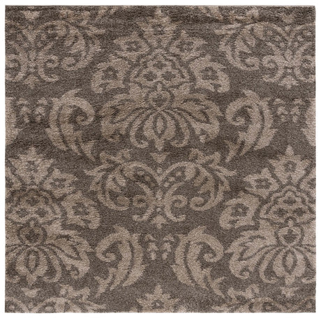 Safavieh Florida Shag 6'-7" x 6'-7" Rug in Smoke / Beige
