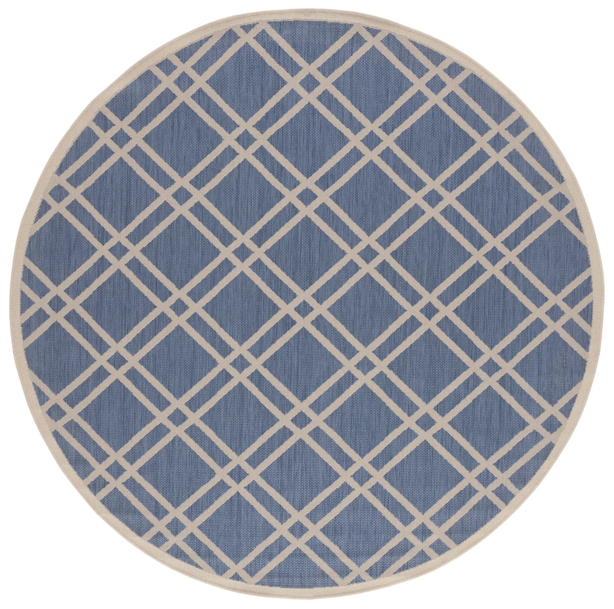 Safavieh Courtyard 7'-10" x 7'-10" Rug in Blue / Beige