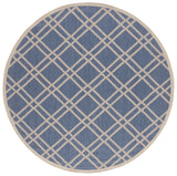 Safavieh Courtyard 7'-10" x 7'-10" Rug in Blue / Beige