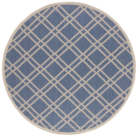 Safavieh Courtyard 7'-10" x 7'-10" Rug in Blue / Beige