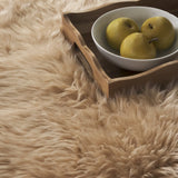 Safavieh Sheep Skin 2'-0" x 3'-0" Rug in Natural Beige