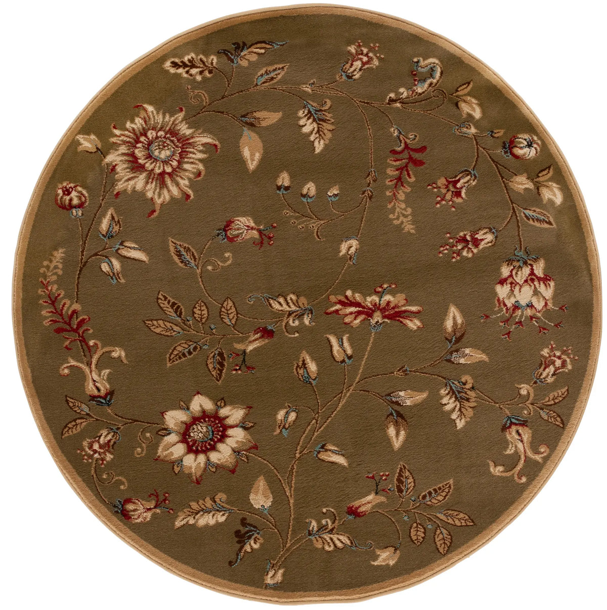 Safavieh Lyndhurst 5'-3" x 5'-3" Rug in Green / Multi