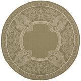 Safavieh Courtyard 6'-7" x 6'-7" Rug in Olive / Natural