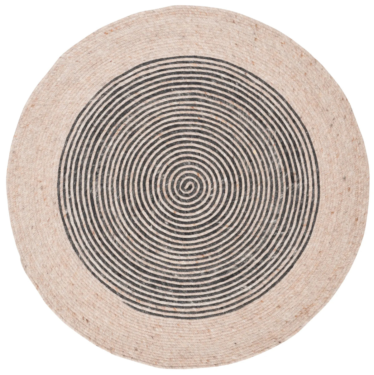Safavieh Braided 3'-0" x 3'-0" Rug in Beige / Black