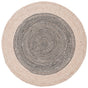 Safavieh Braided 3'-0" x 3'-0" Rug in Beige / Black