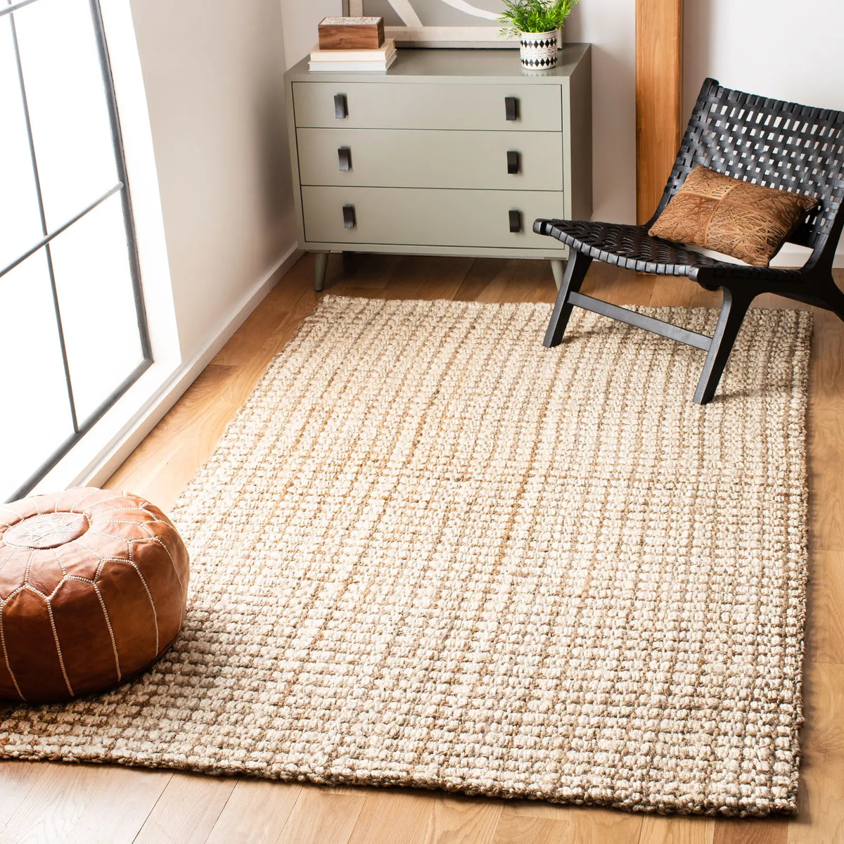 Safavieh Natural Fiber 4'-0" x 6'-0" Rug in Ivory / Natural